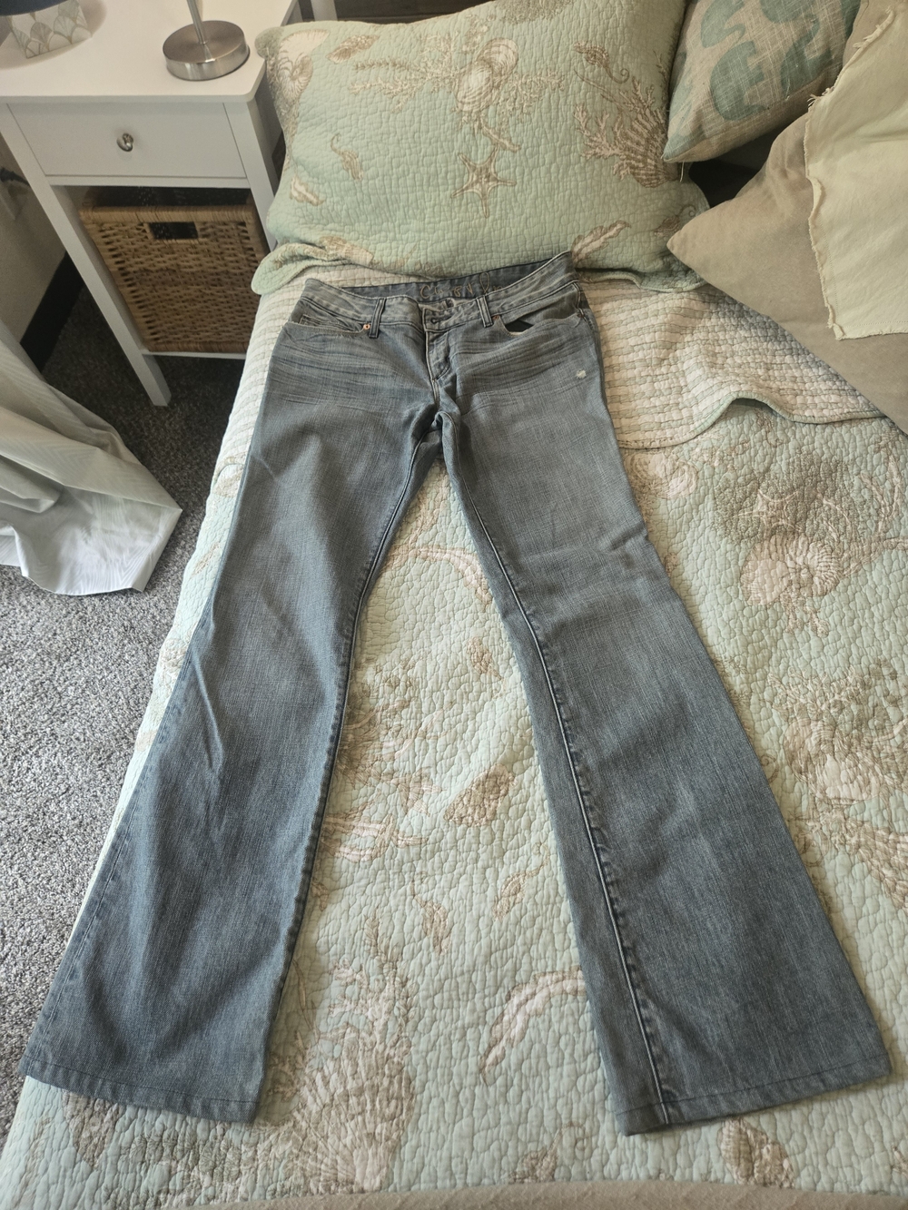 💙 Chip & Pepper Light Blue Gray Flare Jeans 28